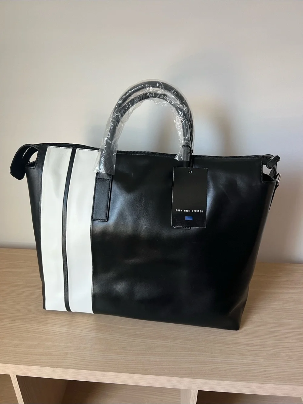 Canto NYC Earn Your Stripes Leather Bag